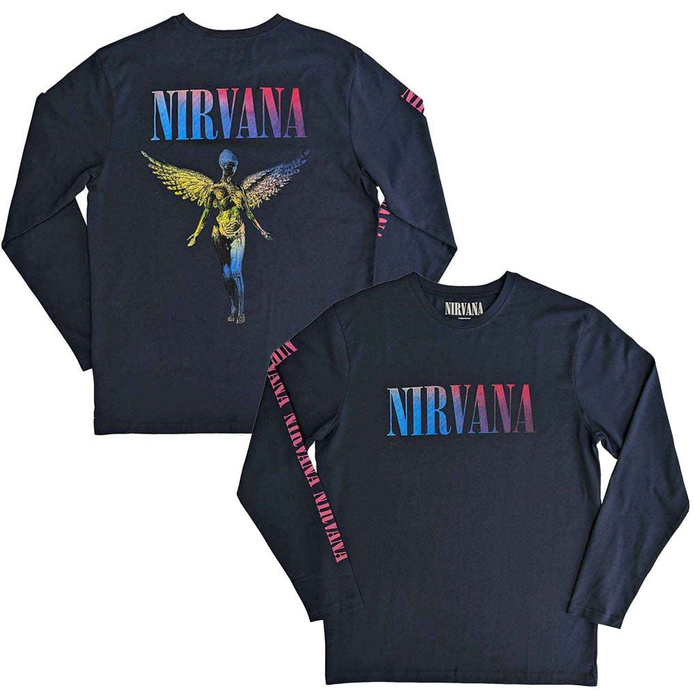 NIRVANA ニルヴァーナ - Angelic Gradient / バックプリントあり / 長袖 / アームプリントあり / Tシャツ / メンズ - PGS